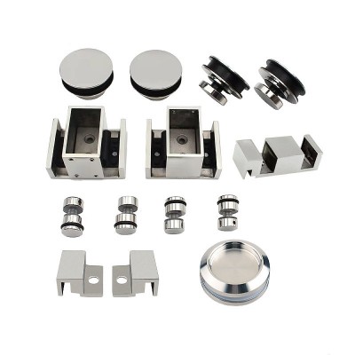 SUS304 Modern Design Sliding Hardware Roller Kits Glass Shower Door Hardware Bathroom Accessories Set
