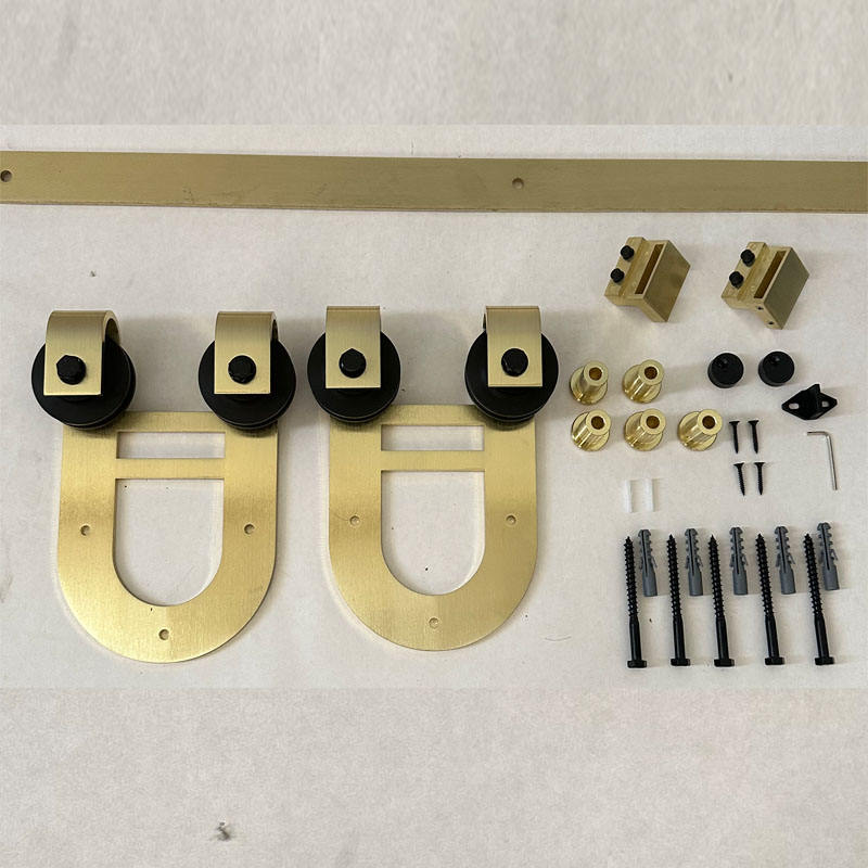 Sliding Metal Barn Door Hardware Kit Manufacturer Direct-sale with Screw Installation and Easy Assembly Kits