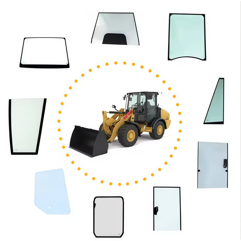 Laminated Tempered Glass for Excavator Front/Side/Rear Windows & Sunroofs-Customizable Size Excavator Manufacturer