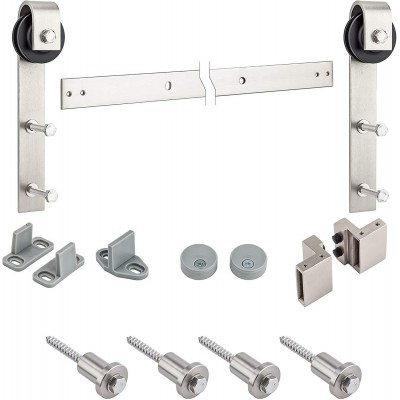 Durable Stainless Steel Modern Industrial Easy Install Barn Door Hardware Kit